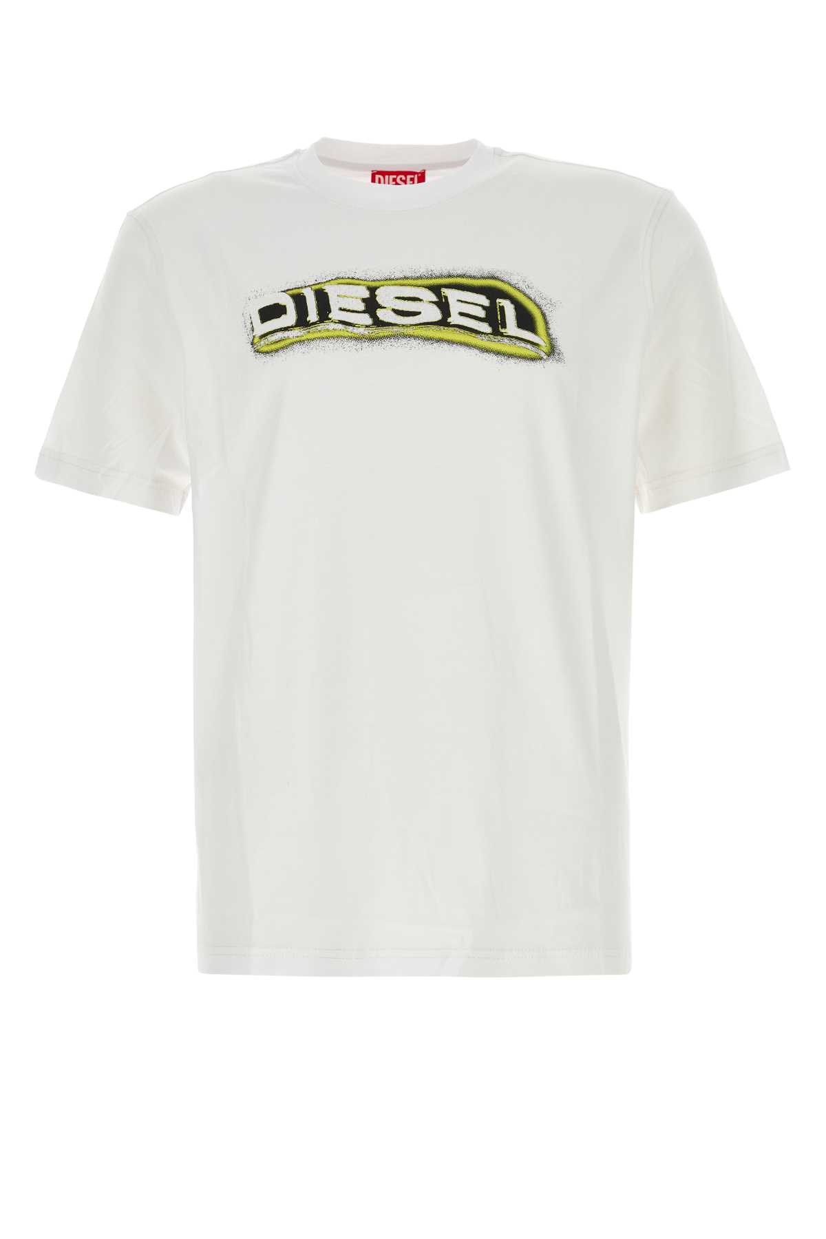 Diesel White Cotton T-adjust-r4t T-shirt In 100