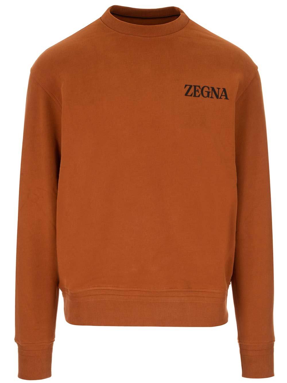 Z Zegna Logo Printed Crewneck Sweatshirt