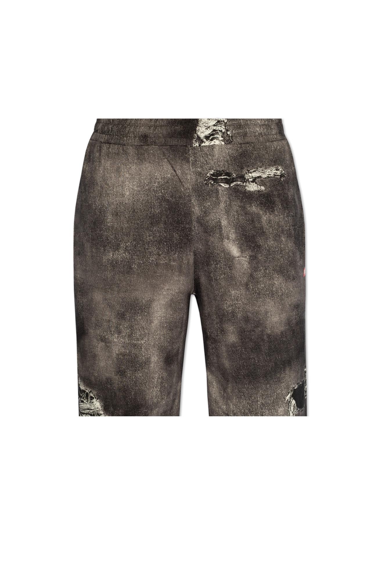 Diesel P-ston-short Shorts In Black/grey