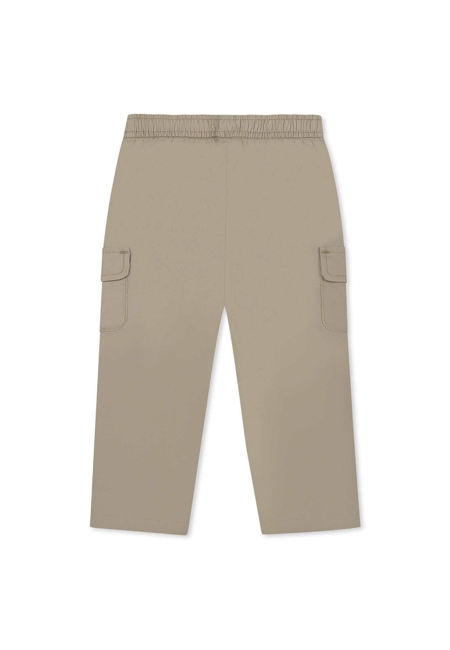 Tommy Hilfiger Beige Trousers For Baby Boy With Flag In Beige