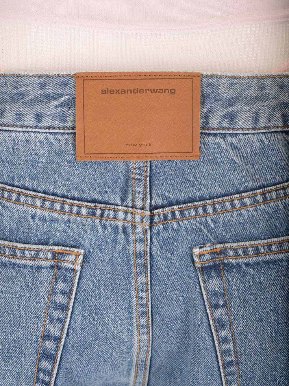 Shop Alexander Wang Straight Leg Jeans In Blue