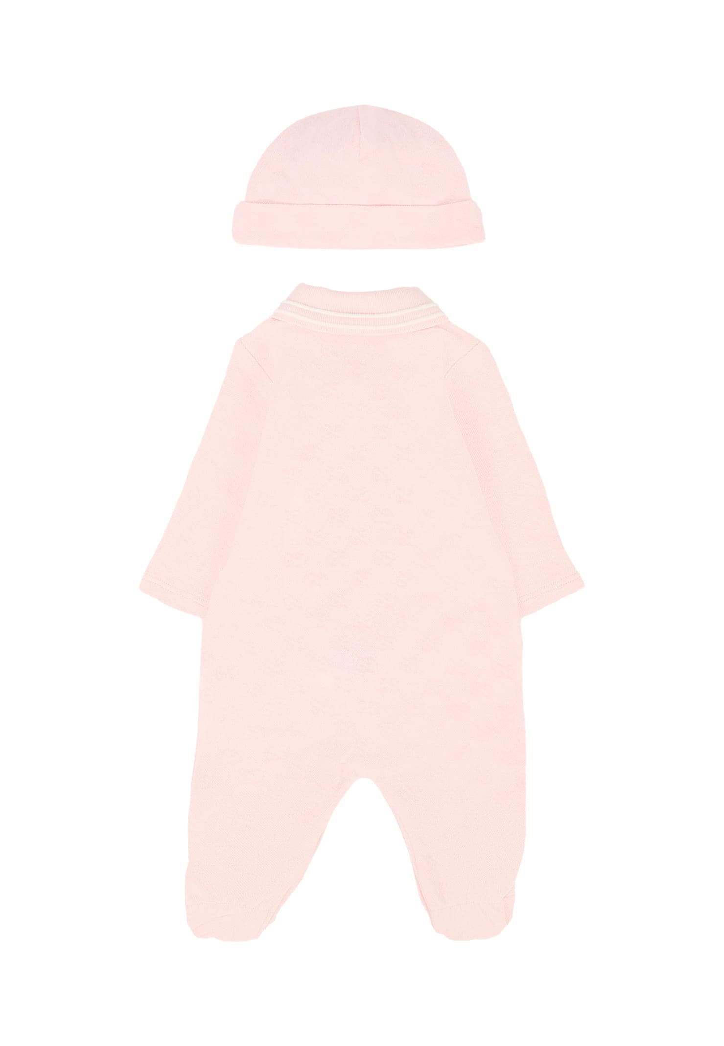 Gucci Pink Set For Baby Girl With Gg Motif In Pink