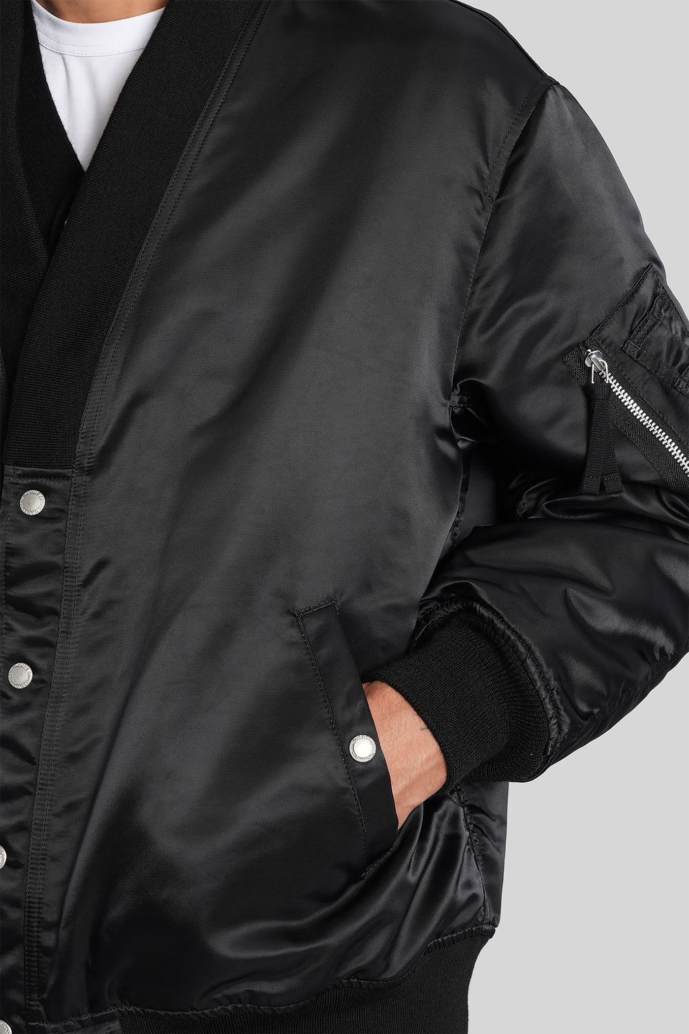 Comme Des Garçons Homme Deux Bomber Jacket In Black Nylon In Black