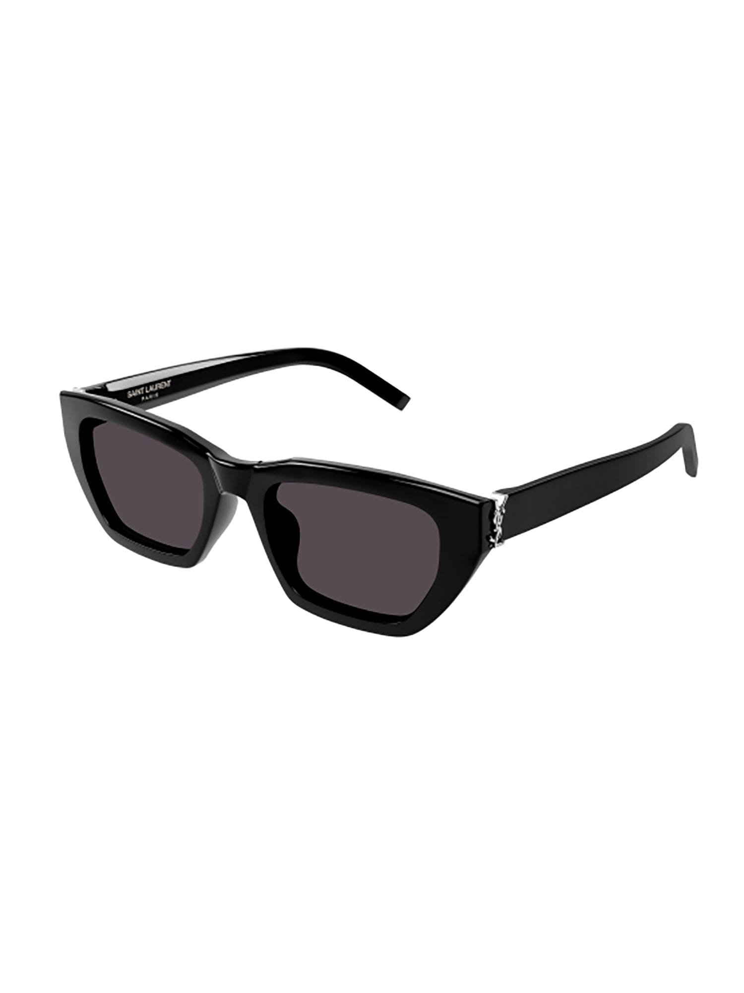 Shop Saint Laurent Sl M127/f Sunglasses In Black Black Black
