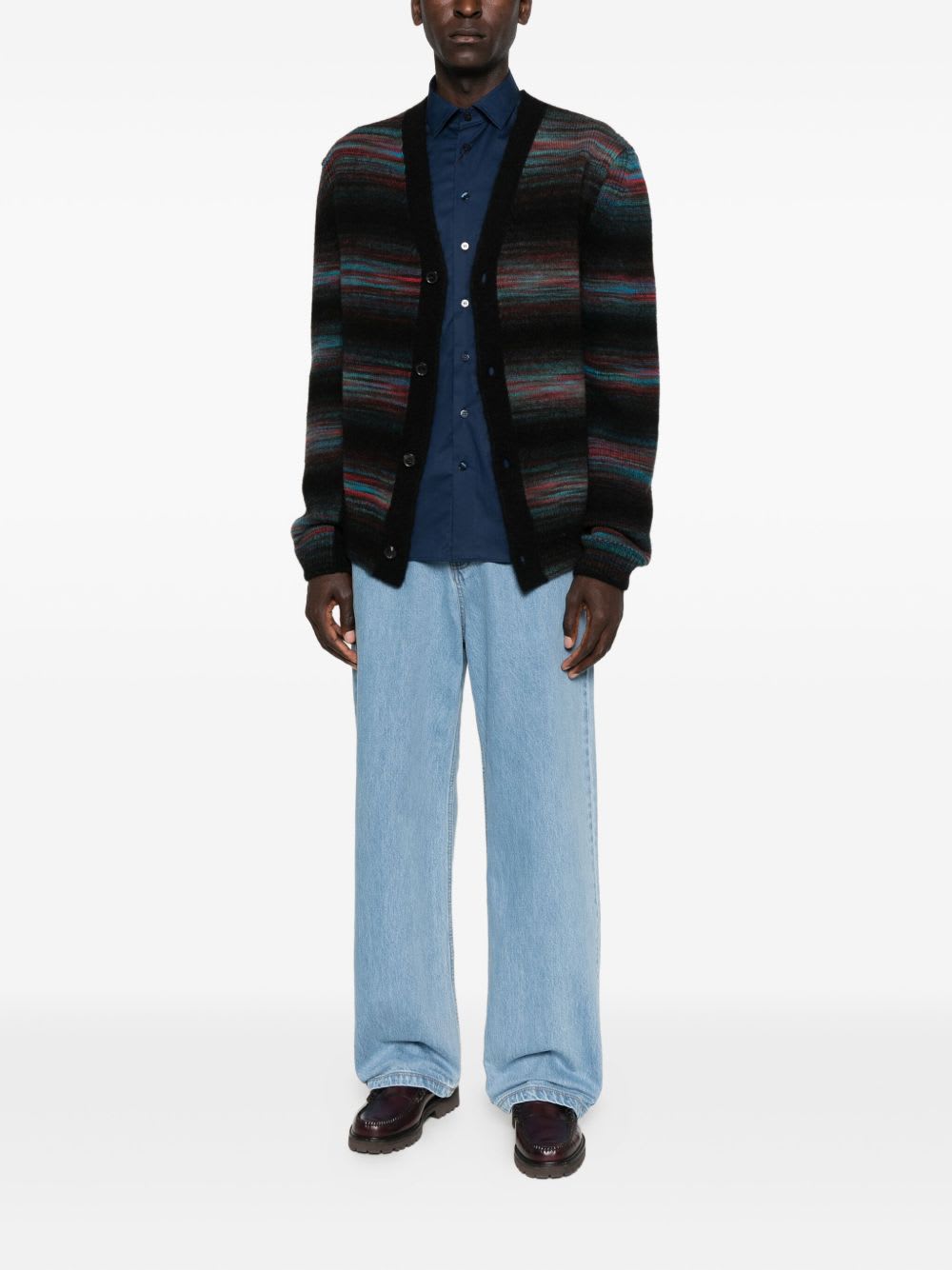 Paul Smith Button Thru Cardigan In Multi