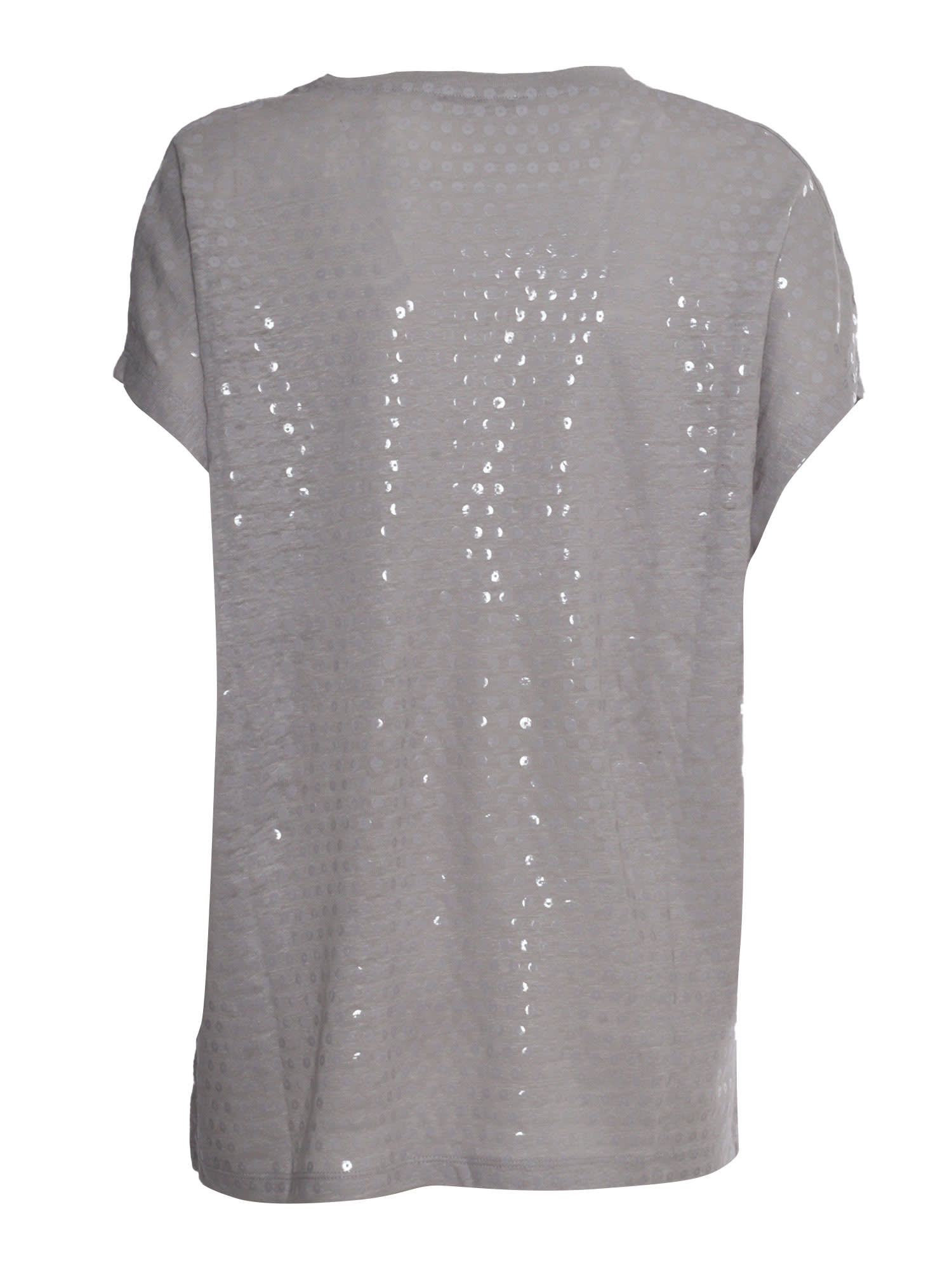 Shop Kangra Grey Linen T-shirt
