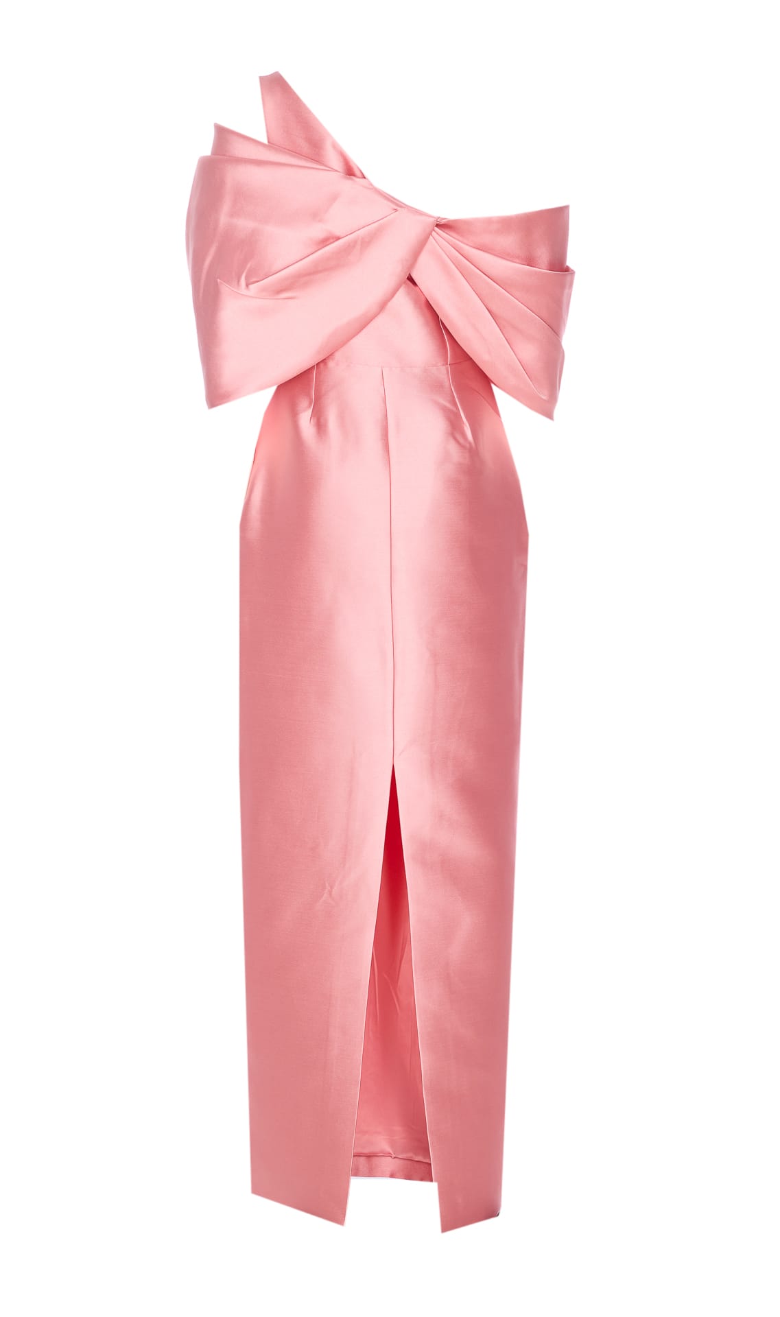 Solace London Davina One-shoulder Faille Gown In Pink