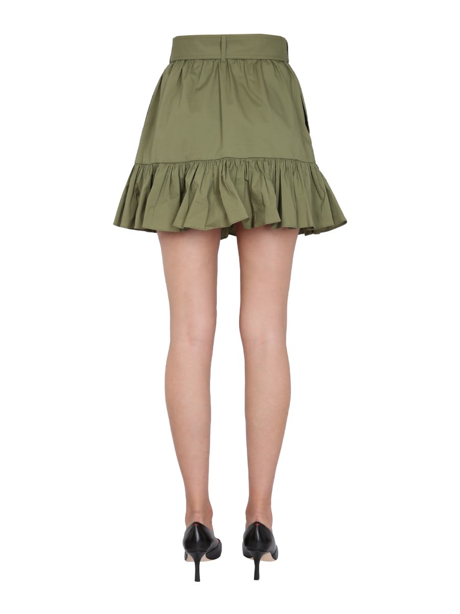 Shop Michael Kors Cotton Skirt In Military Green