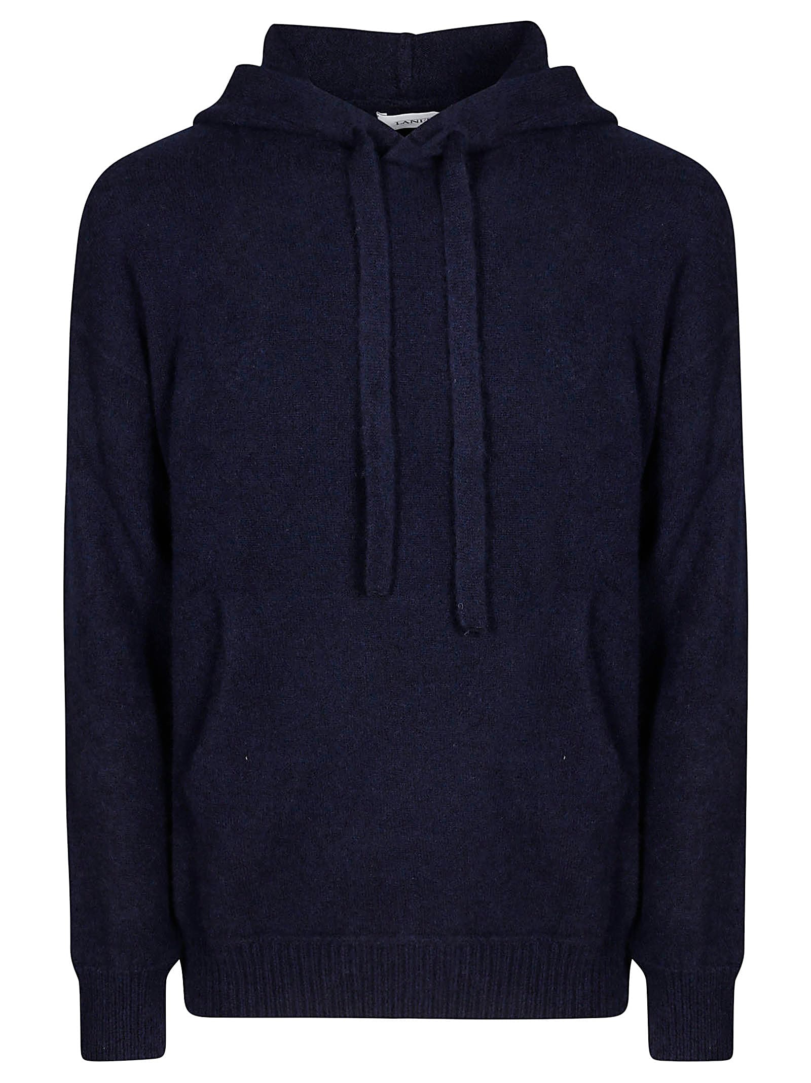 Shop Laneus Soft Cashmere Hoodie In Blue