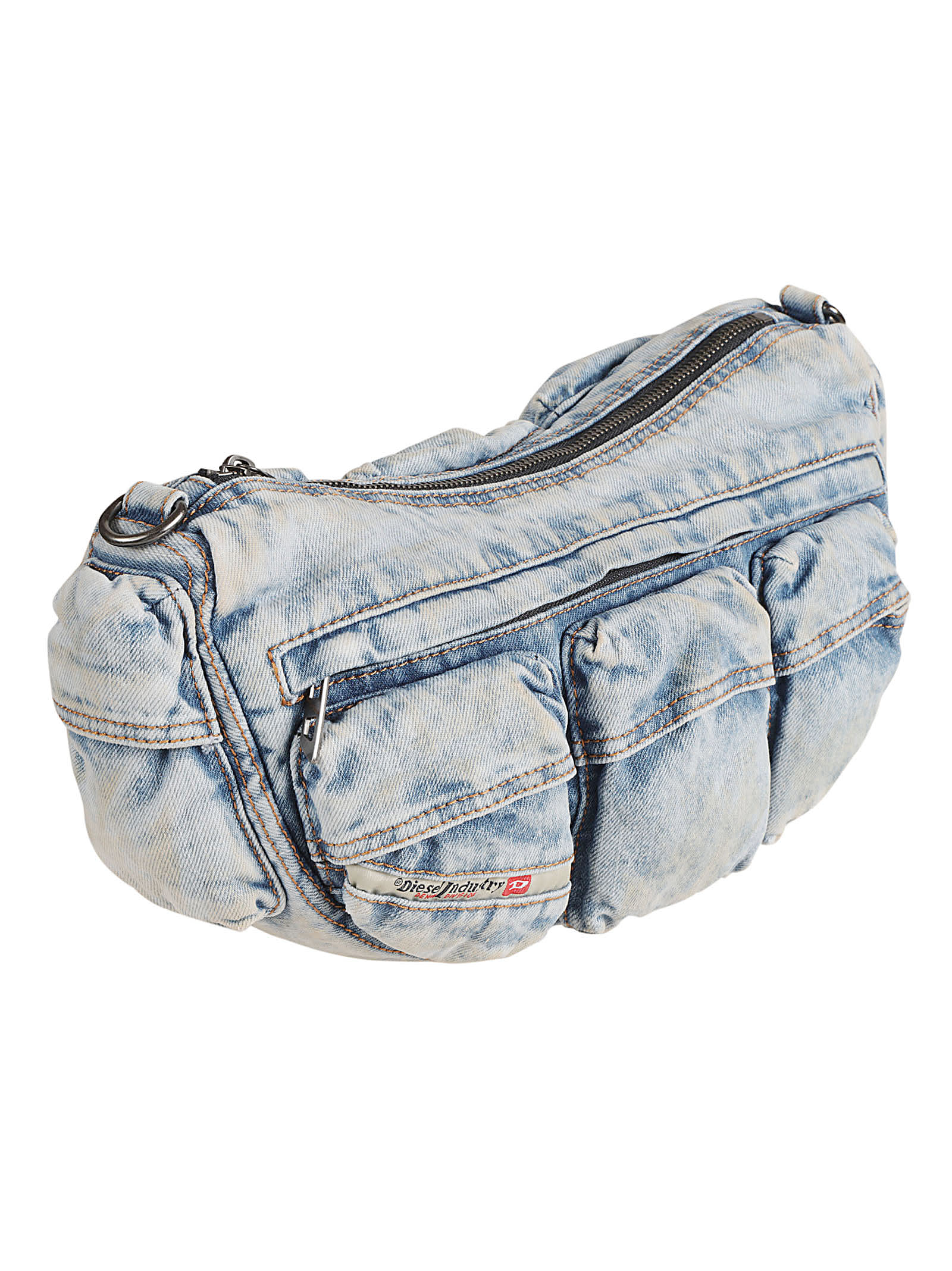 Shop Diesel Re-edition Travel Denim Shoulder Bag In H1410