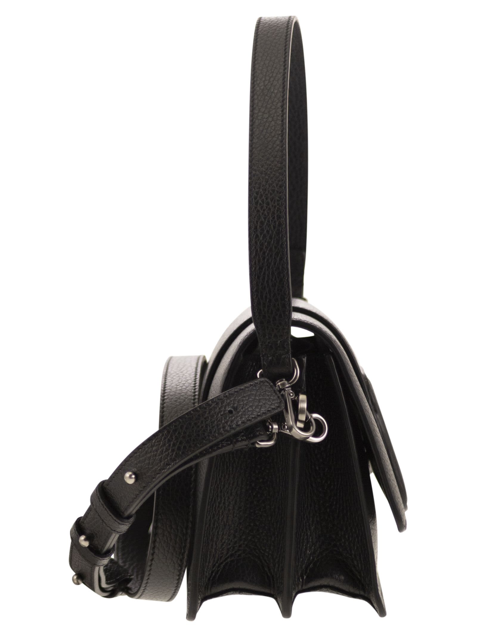 Shop Hogan Rectangular H-bag Crossbody In Black