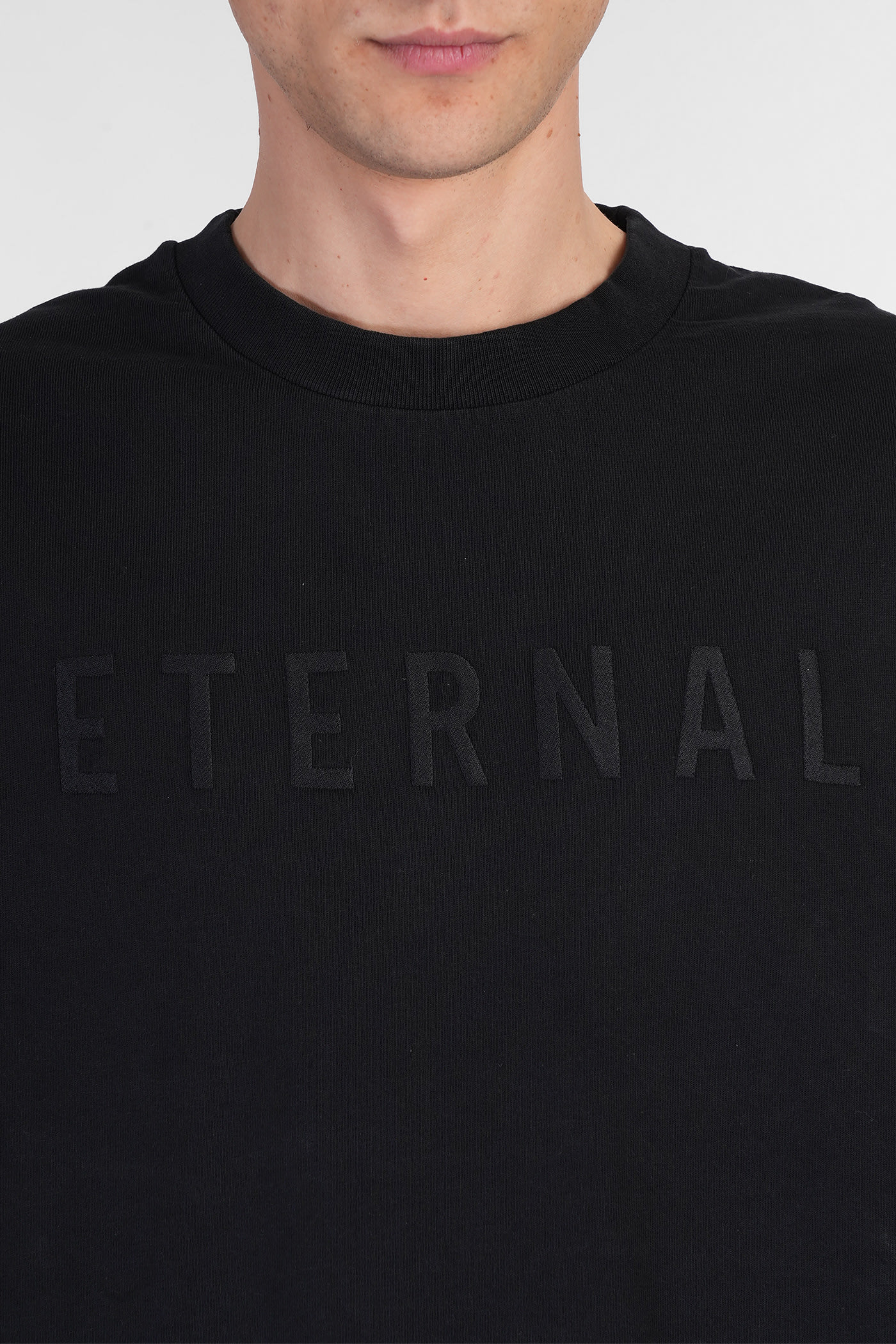 Shop Fear Of God T-shirt In Black Cotton