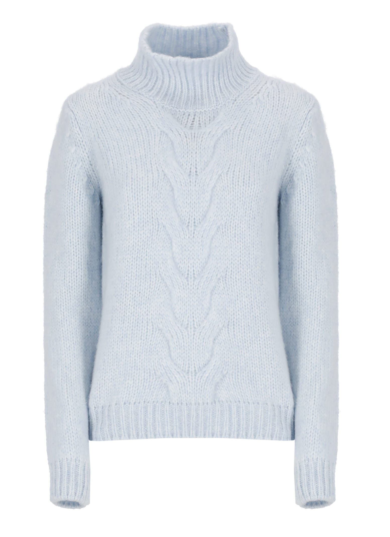 Shop K-way Fuzzy Sweater In Light Blue