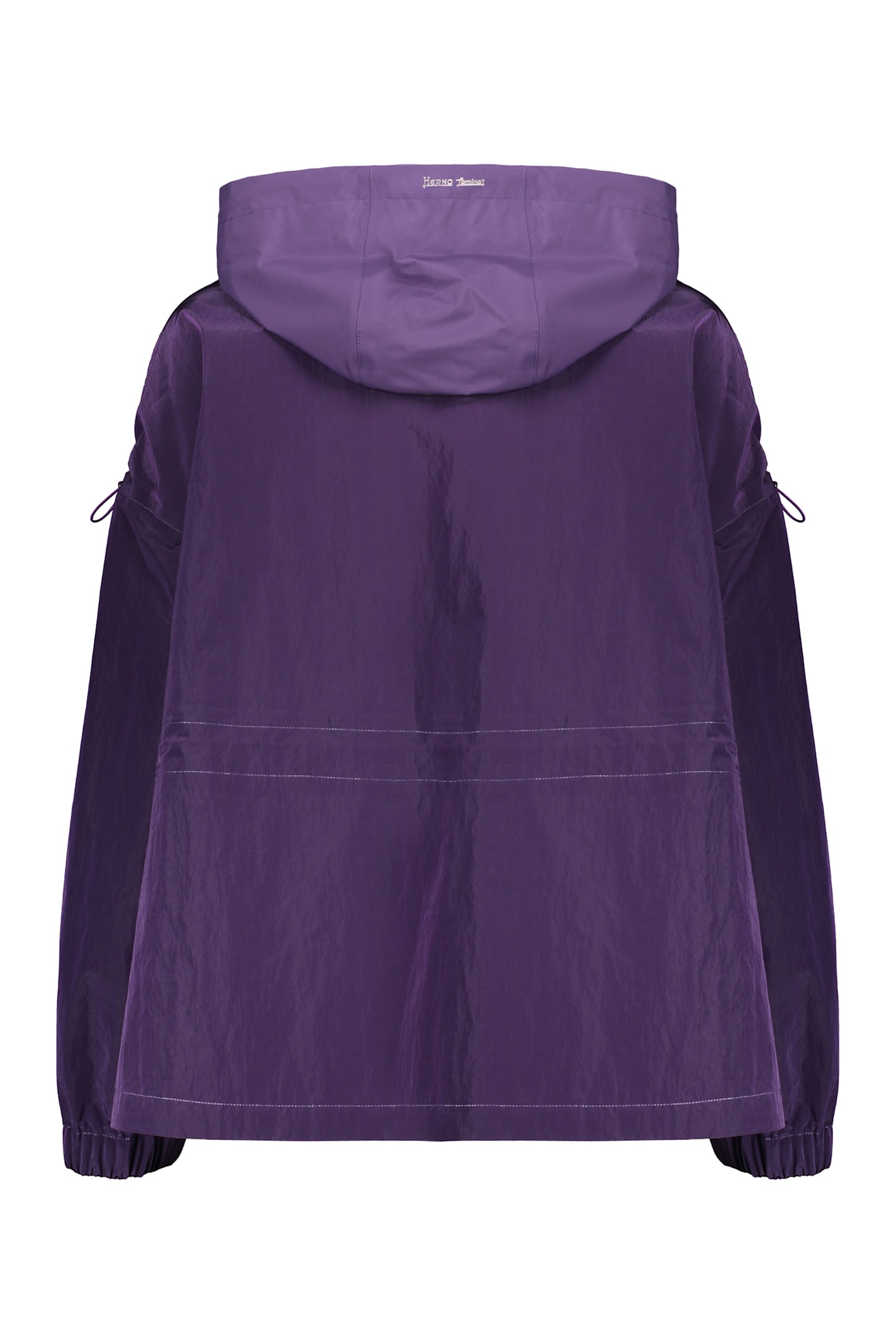 Herno Techno Fabric Raincoat In Purple