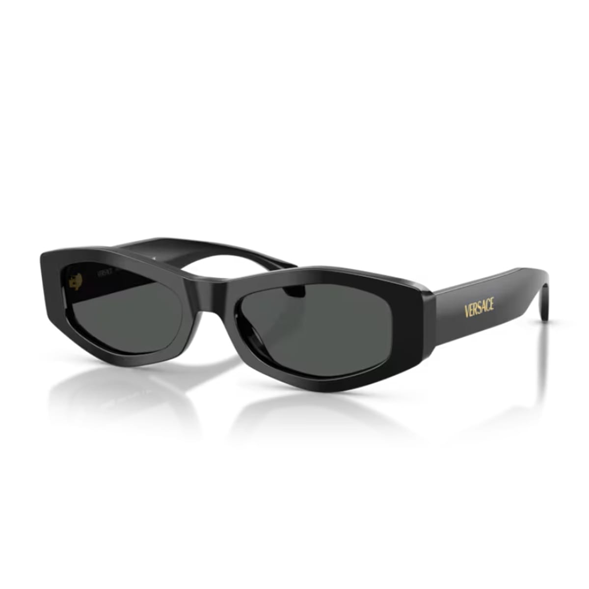 Versace 54mm Irregular Sunglasses In Black