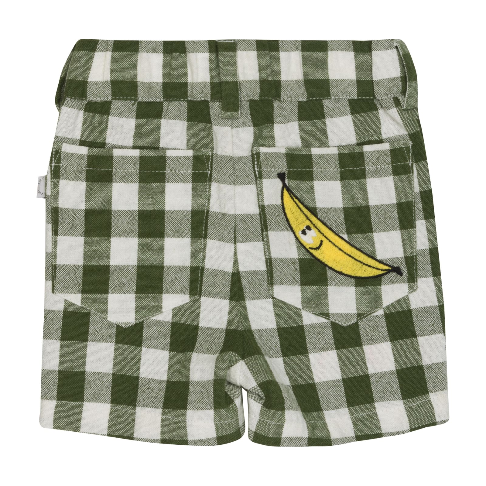 Shop Stella Mccartney Checked Shorts With Embroidery In Green
