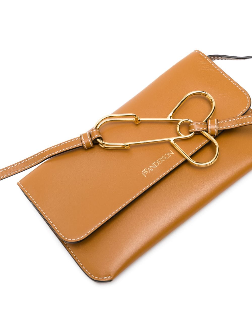 Shop Jw Anderson Chain Phone Pouch In Pecan