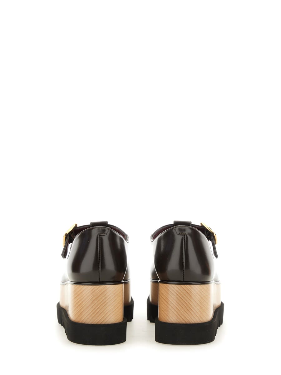 Shop Stella Mccartney Mary Janes Elyse Shoe In Dark Brown