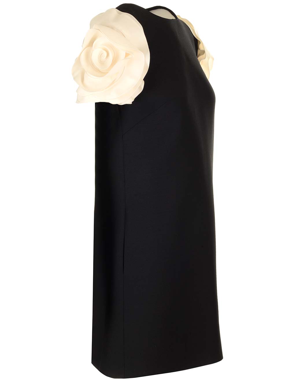Valentino Dress With Round Neckline And Ruffled Sleeves