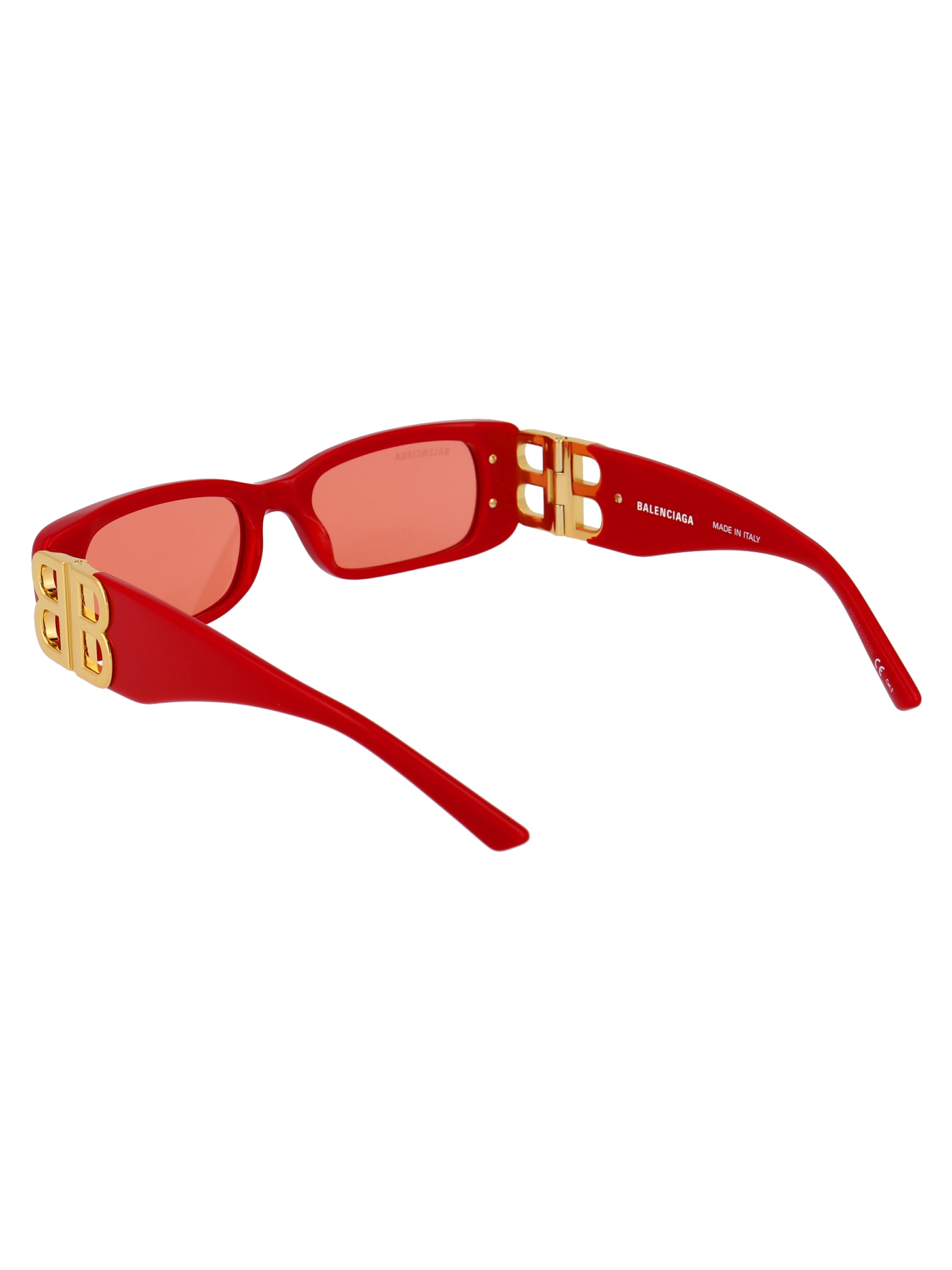 Shop Balenciaga Bb0096s Sunglasses In 003 Red Gold Red