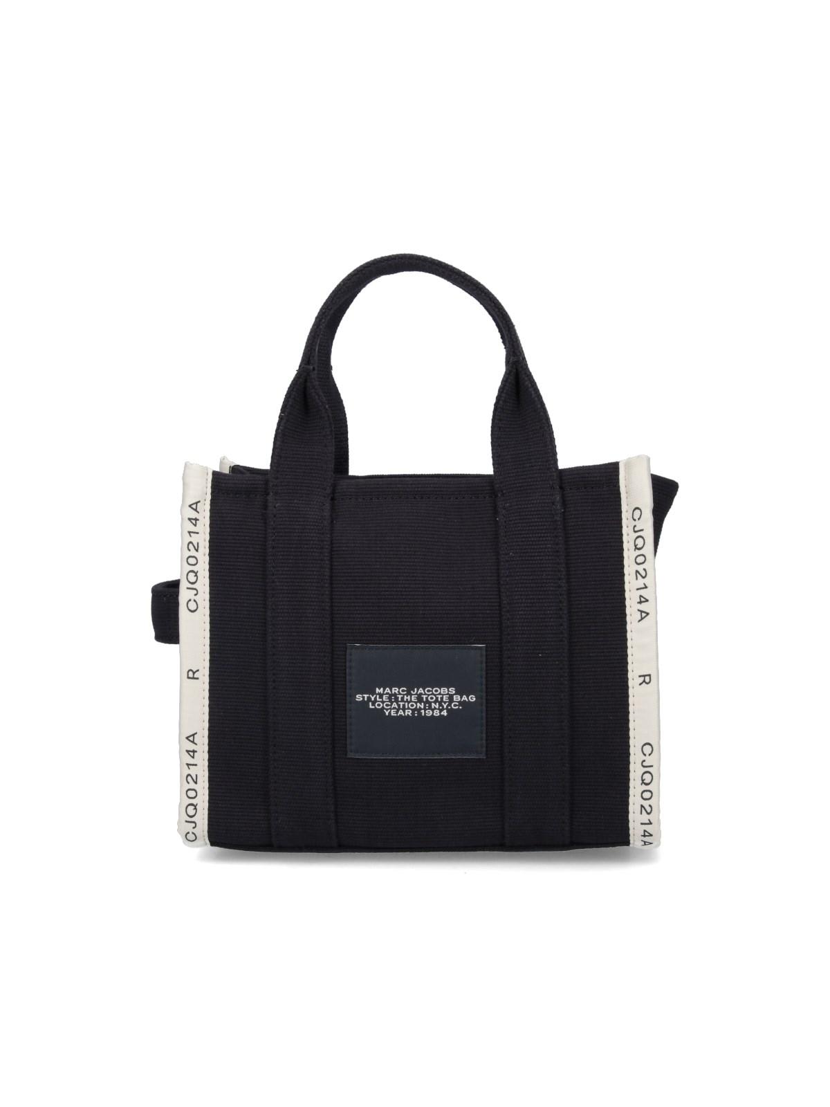 Shop Marc Jacobs Mini Tote Bag The Jacquard In Black