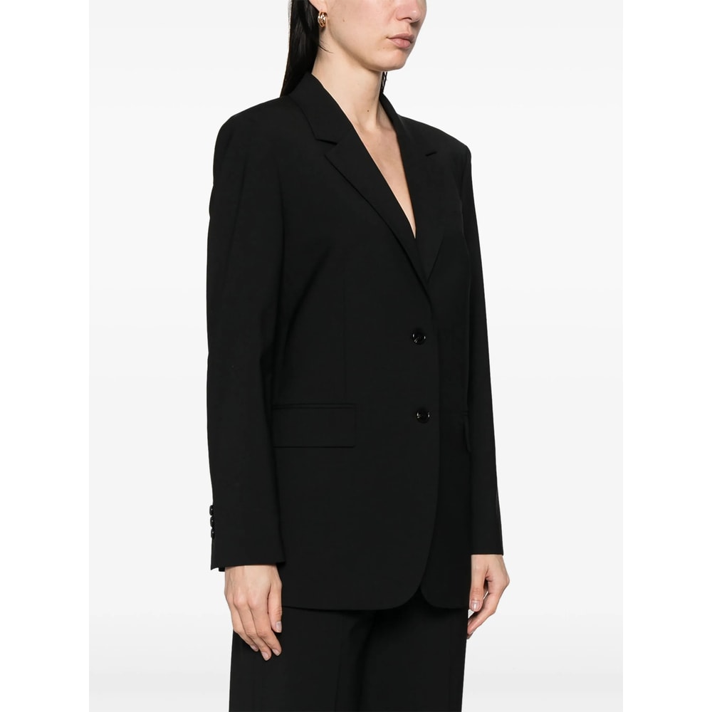 Theory Rolled-sleeve Shawl Collar One-button Jacket In Black