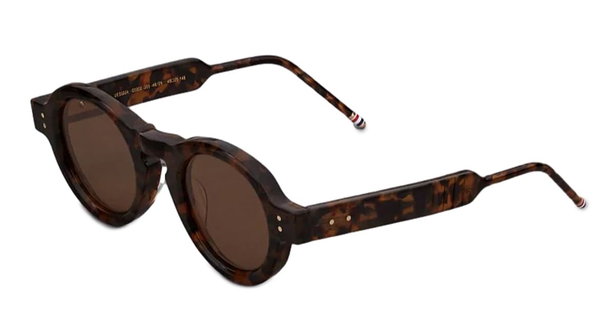 Thom Browne Tokyo Tortoise Rectangular Sunglasses In Tortoise