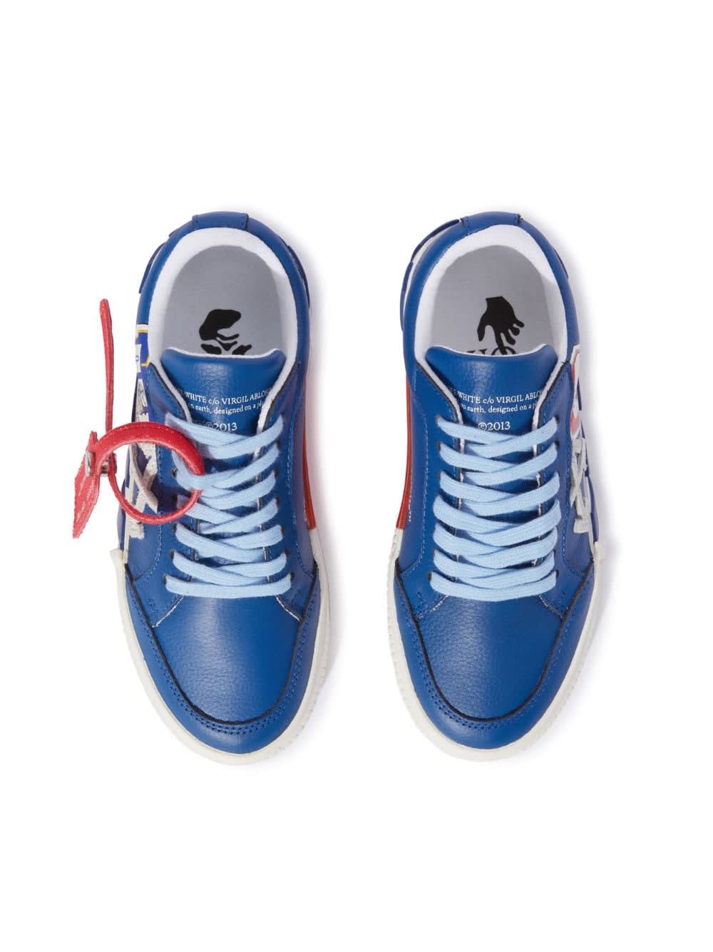 Off-White Off White Sneakers Blu In Pelle Bambino