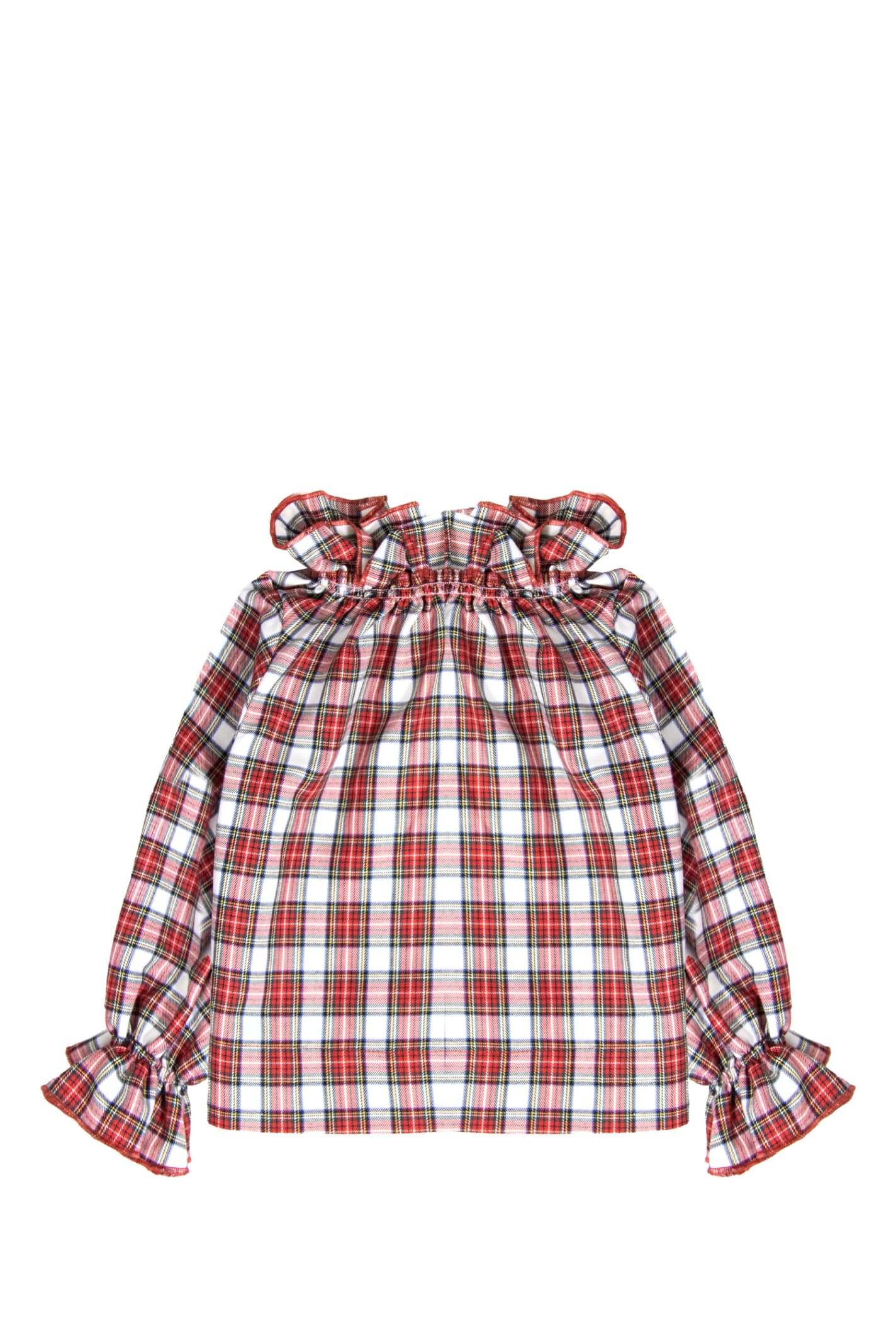 La Stupenderia Babies' Cotton Blend Blouse In Red