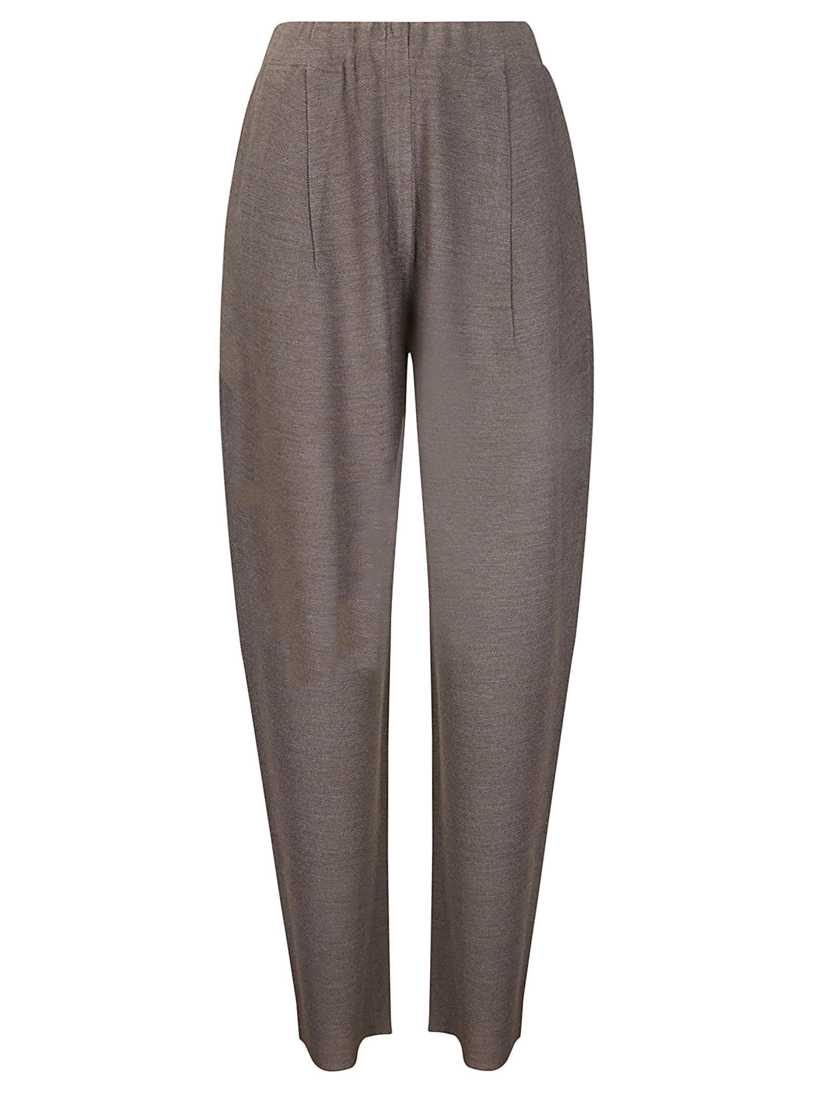 Shop Boboutic Pleated Trousers In Dark Taupe