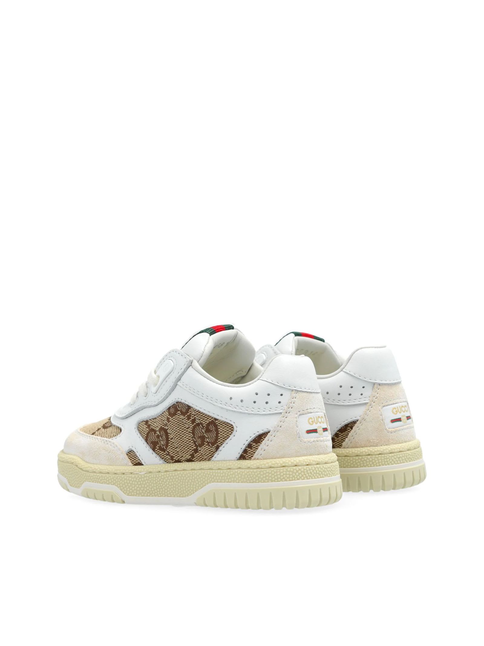 Shop Gucci Kids Sneakers White