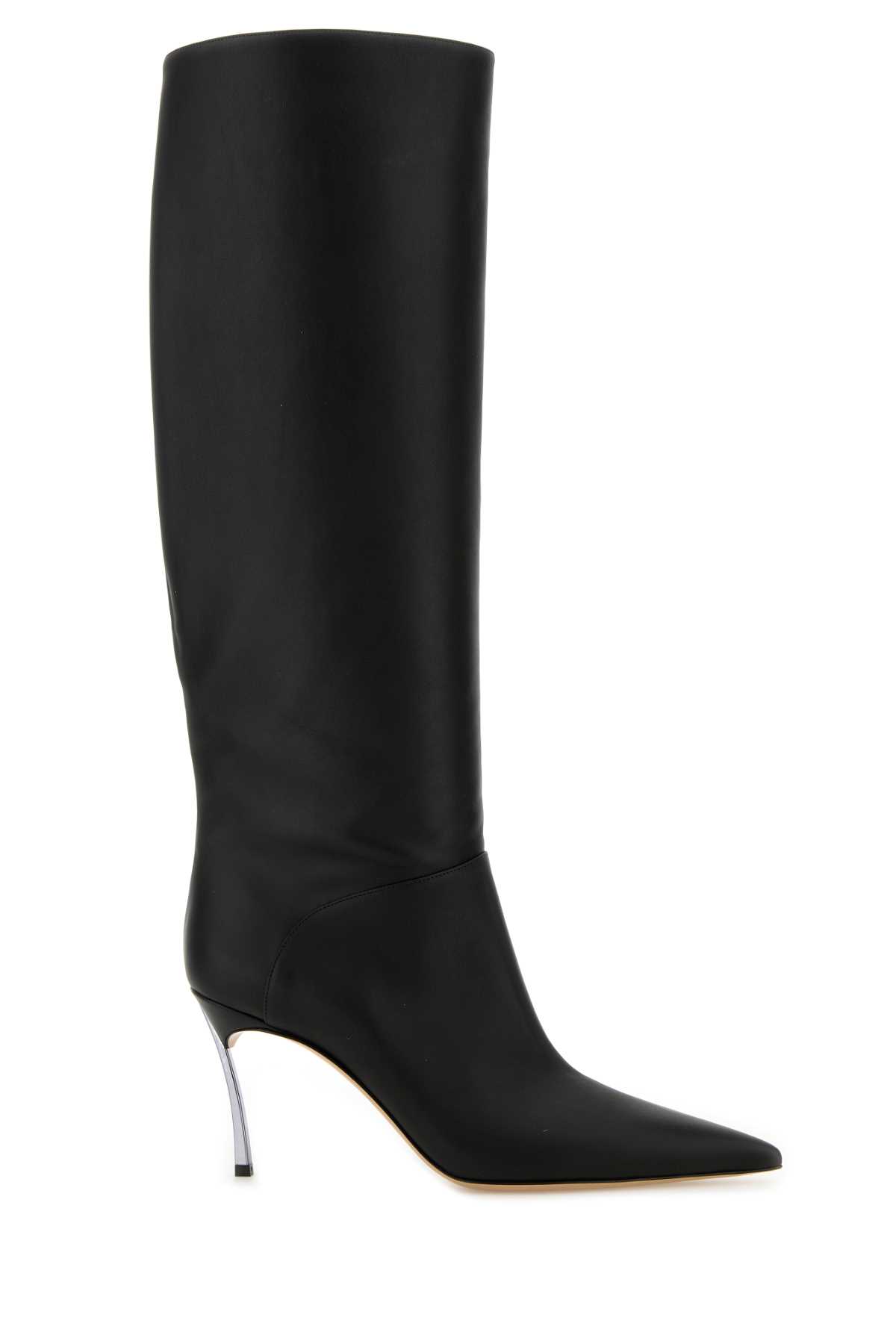 Casadei Black Leather Superblade Boots