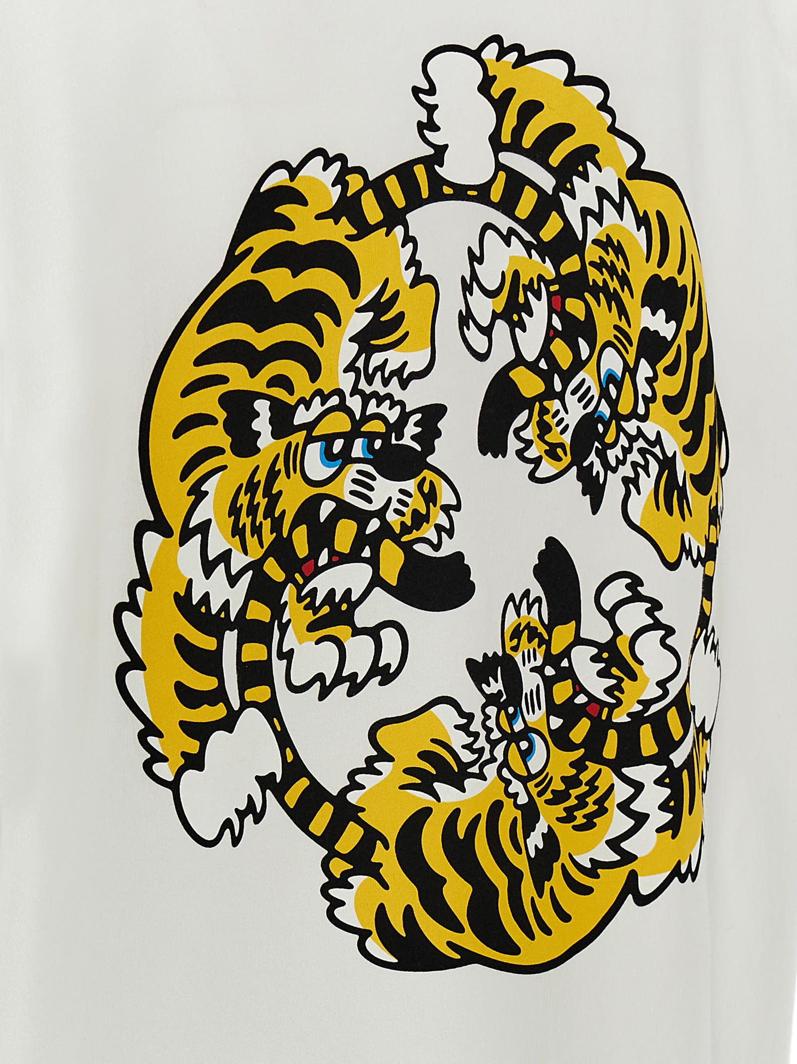 Kenzo Verdy Os Printed Cotton T-shirt In Offwhite