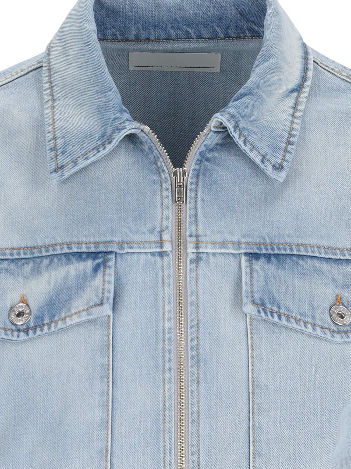 Shop Random Identities Denim Jacket In Blue