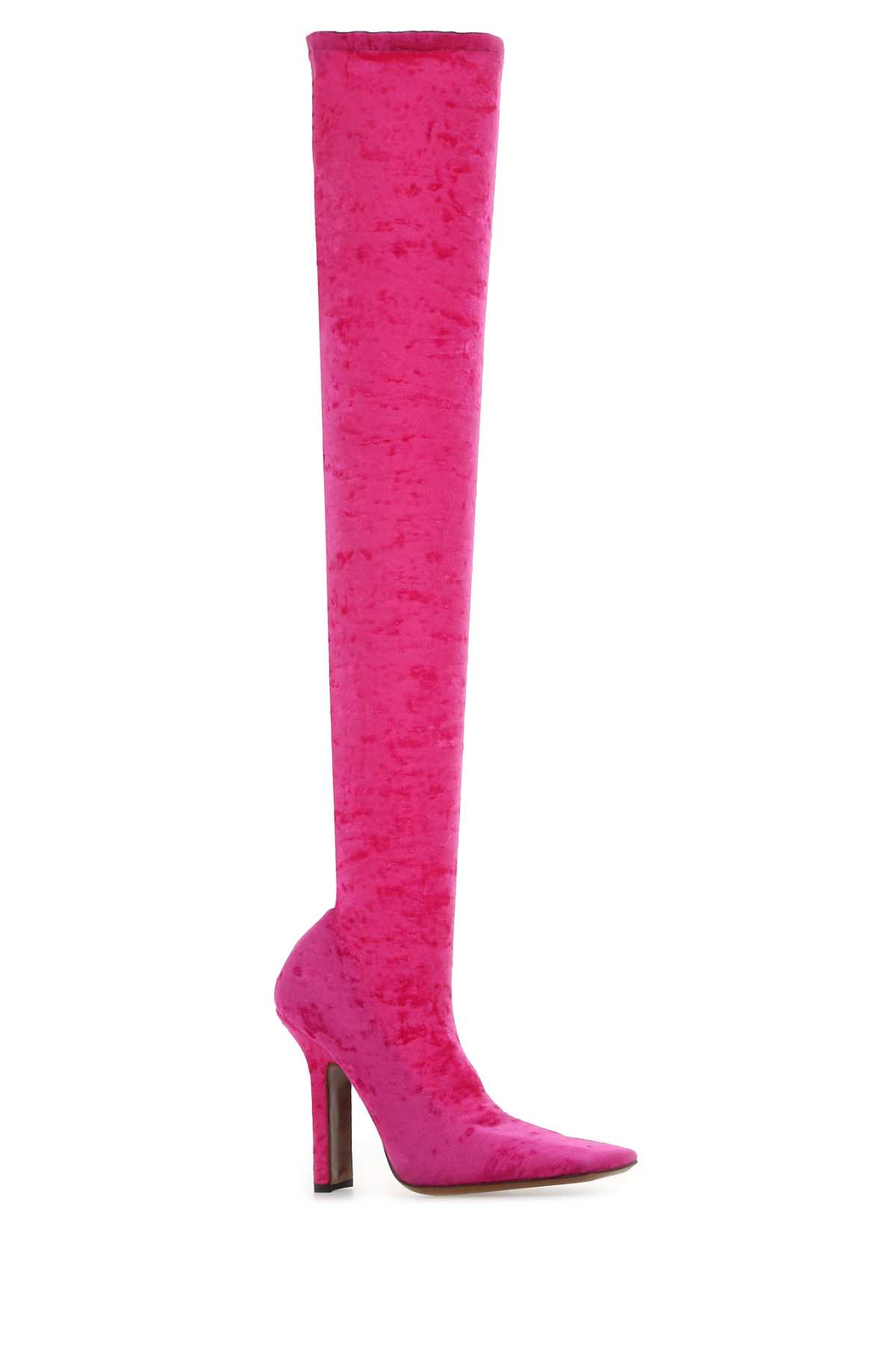 Shop Vetements Fuchsia Chenille Boots In Pink