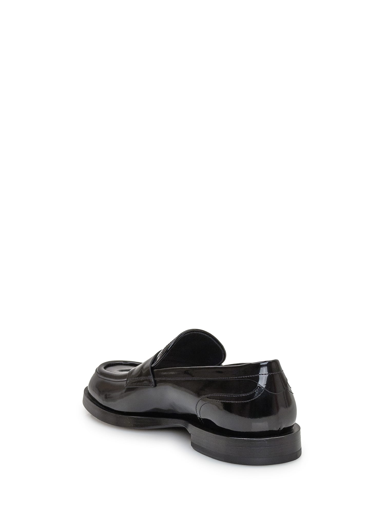 Shop Dolce & Gabbana Loafer In Patent Calfskin In Black