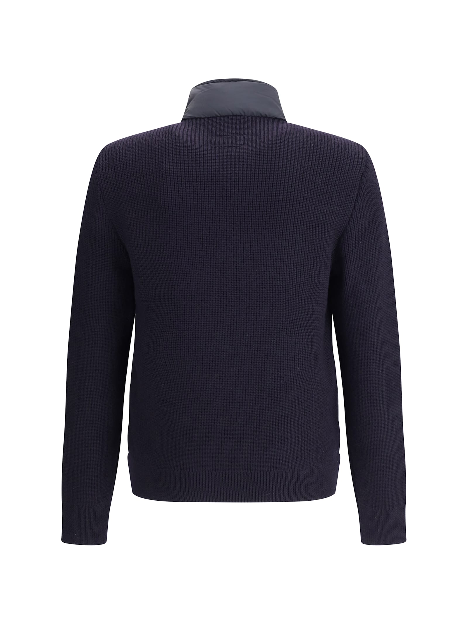 Belstaff Mens Dark Ink Circuiteer Padded Wool Blend Cardigan In Blue