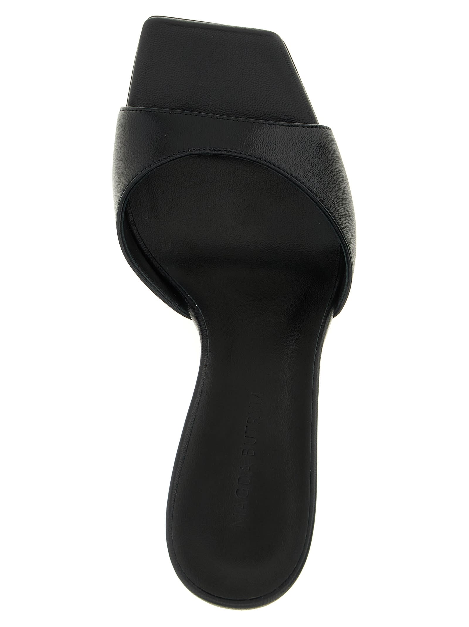 Magda Butrym 75mm Square-toe Flared-heel Mules In Black
