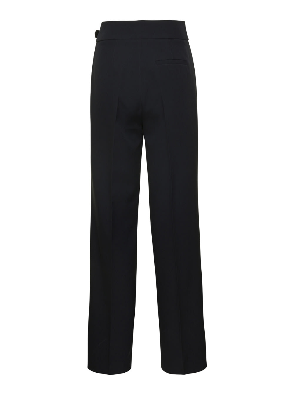 Shop Liu •jo Black Palazzo Pants With Darts In Stretch Technical Fabric Woman