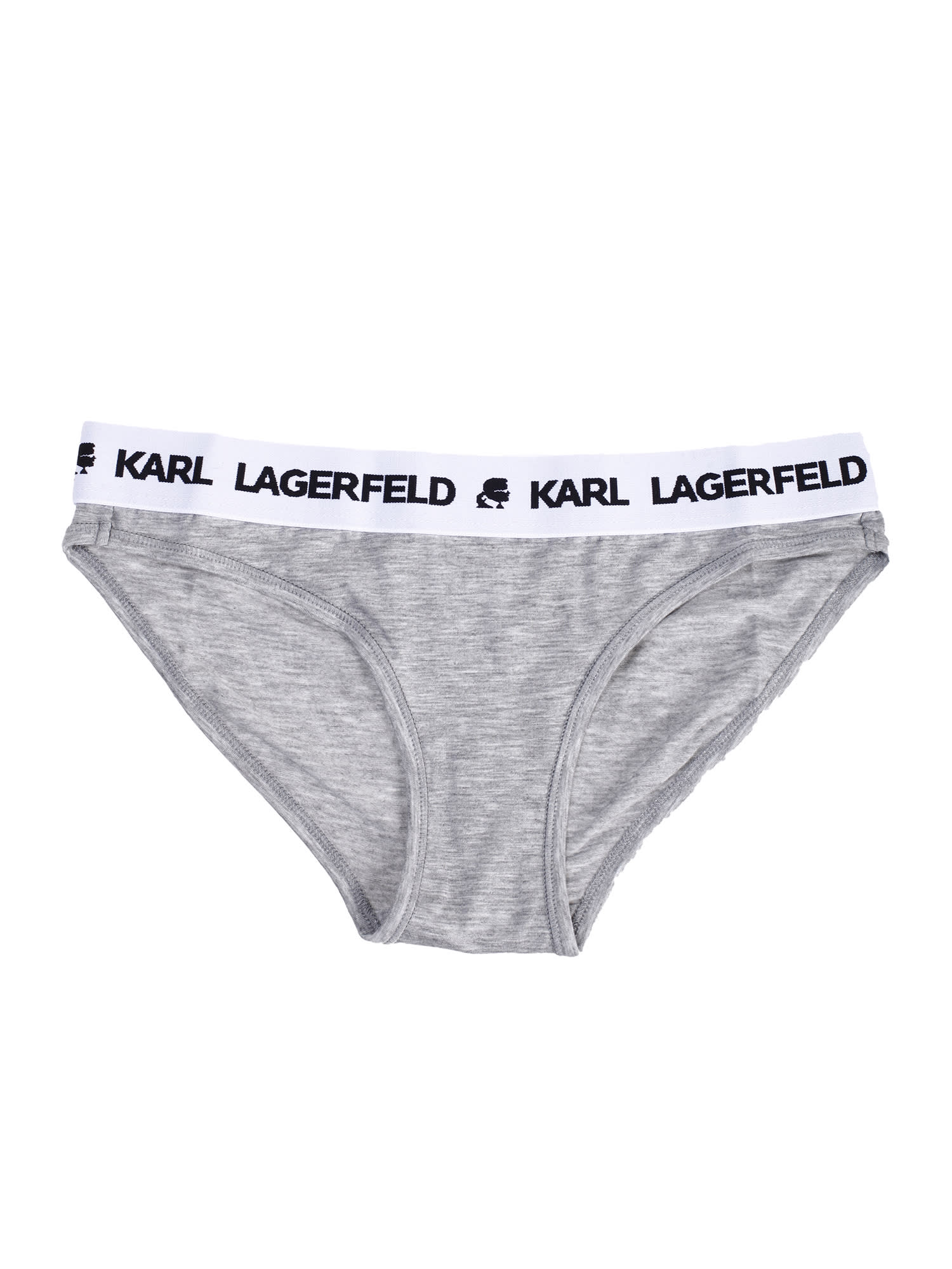 Karl Lagerfeld Stretch Briefs Underwear In Grigio