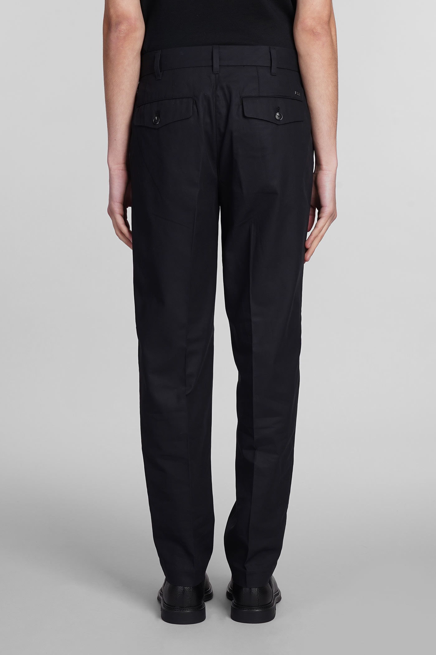 Shop Emporio Armani Pants In Black Cotton