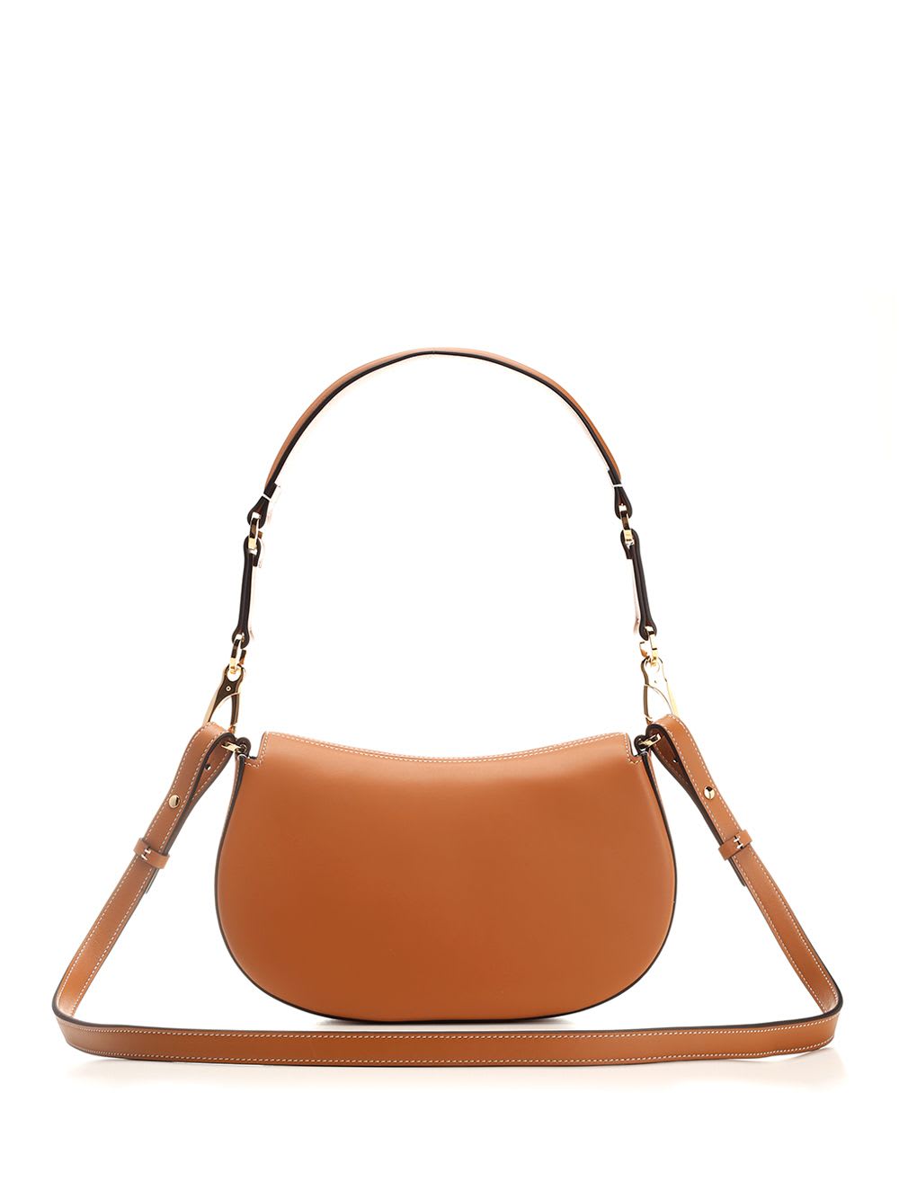 Shop Valentino Ohval Small Shoulder Bag In Beige