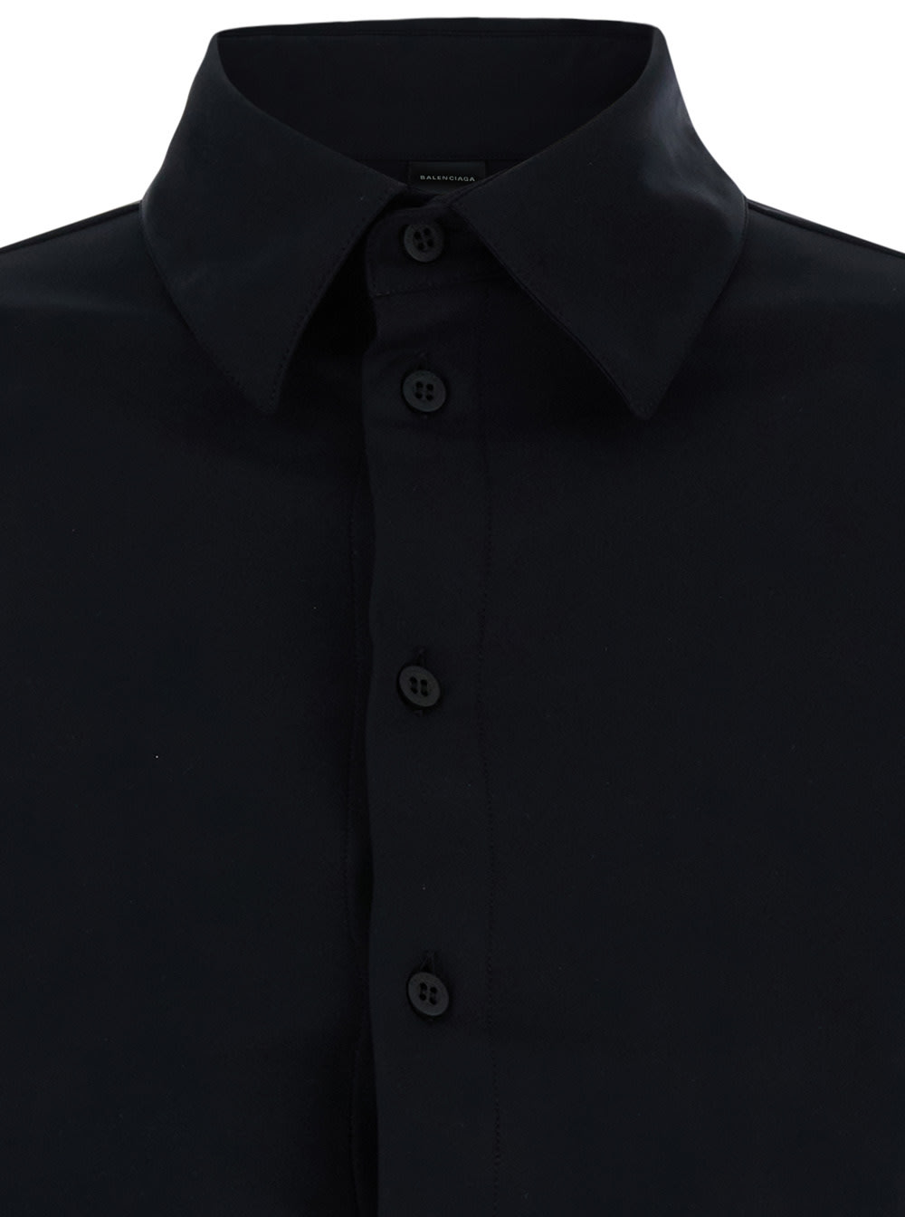 Shop Balenciaga Black Elastic Shirt In Techno Fabric Stretch Woman