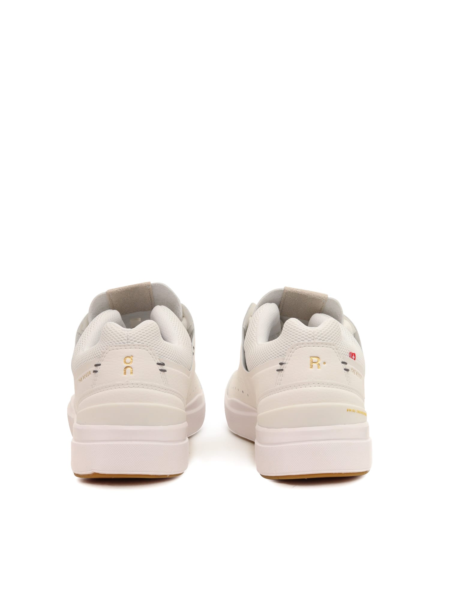 On White Synthetic Leather And Fabric The Roger Center Court Sneakers In White