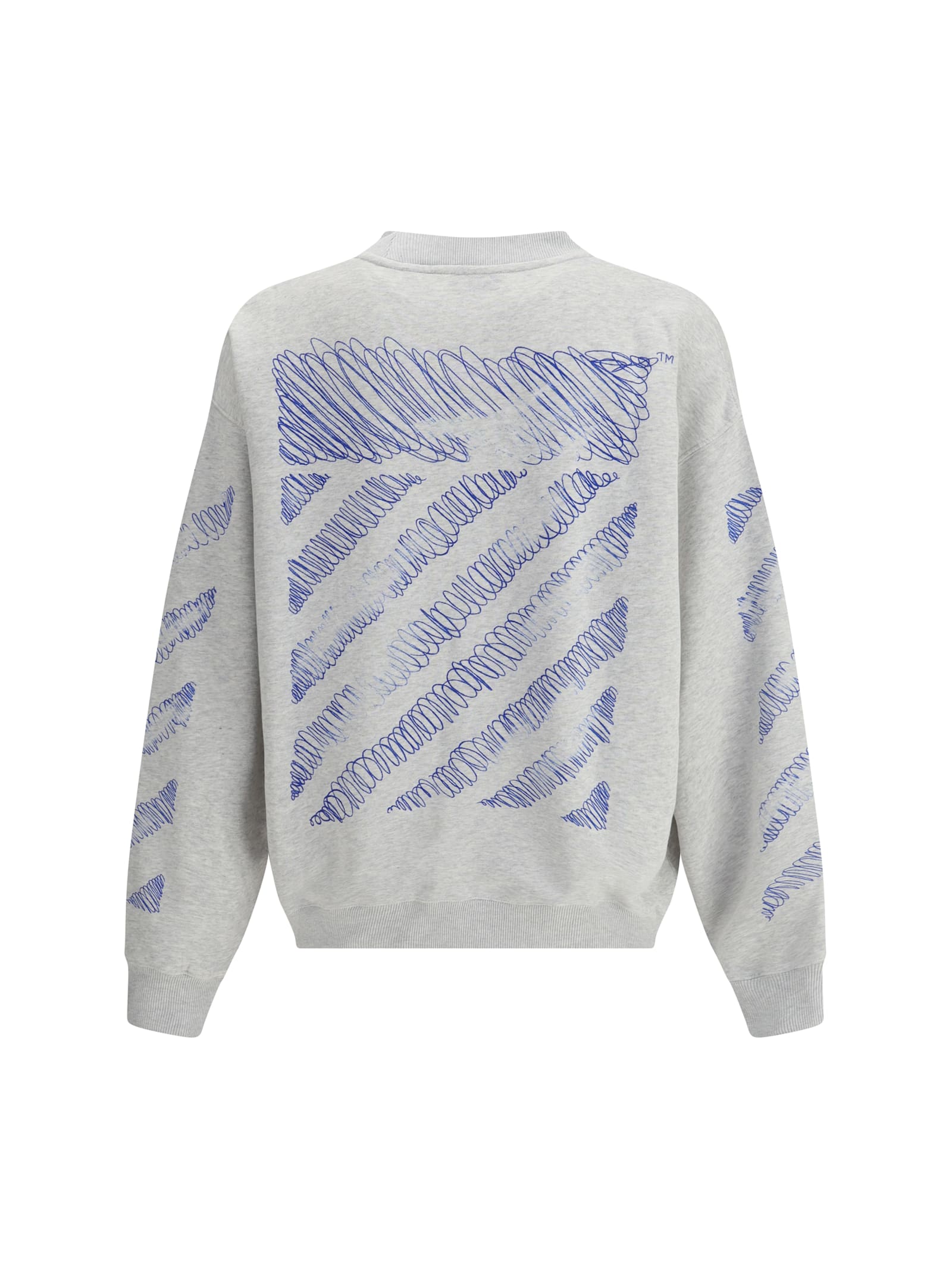 Off-white Scribble Diag Skate Crewneck In Neutral