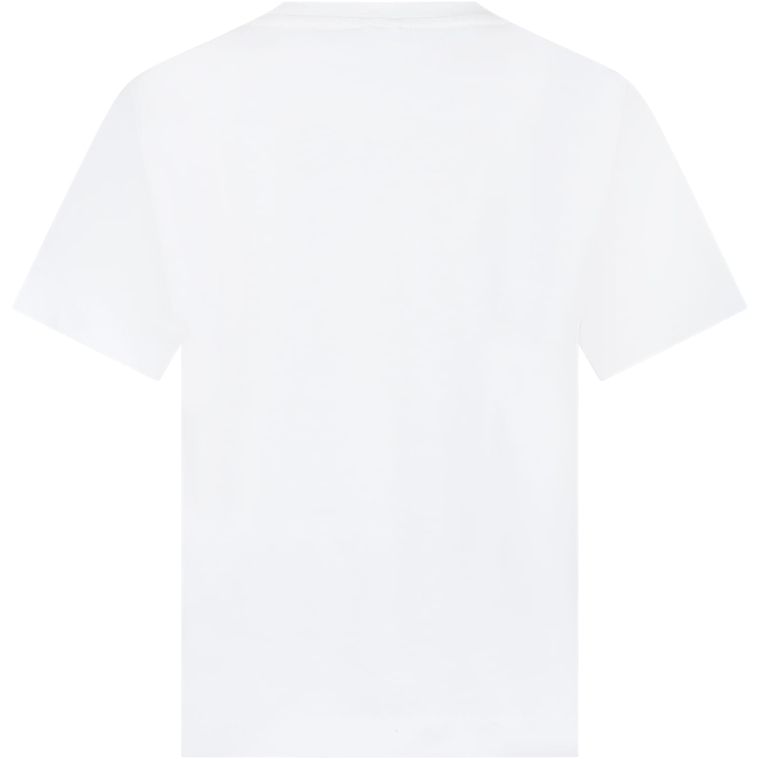 Shop Stella Mccartney White T-shirt For Boy With Hamburger Print