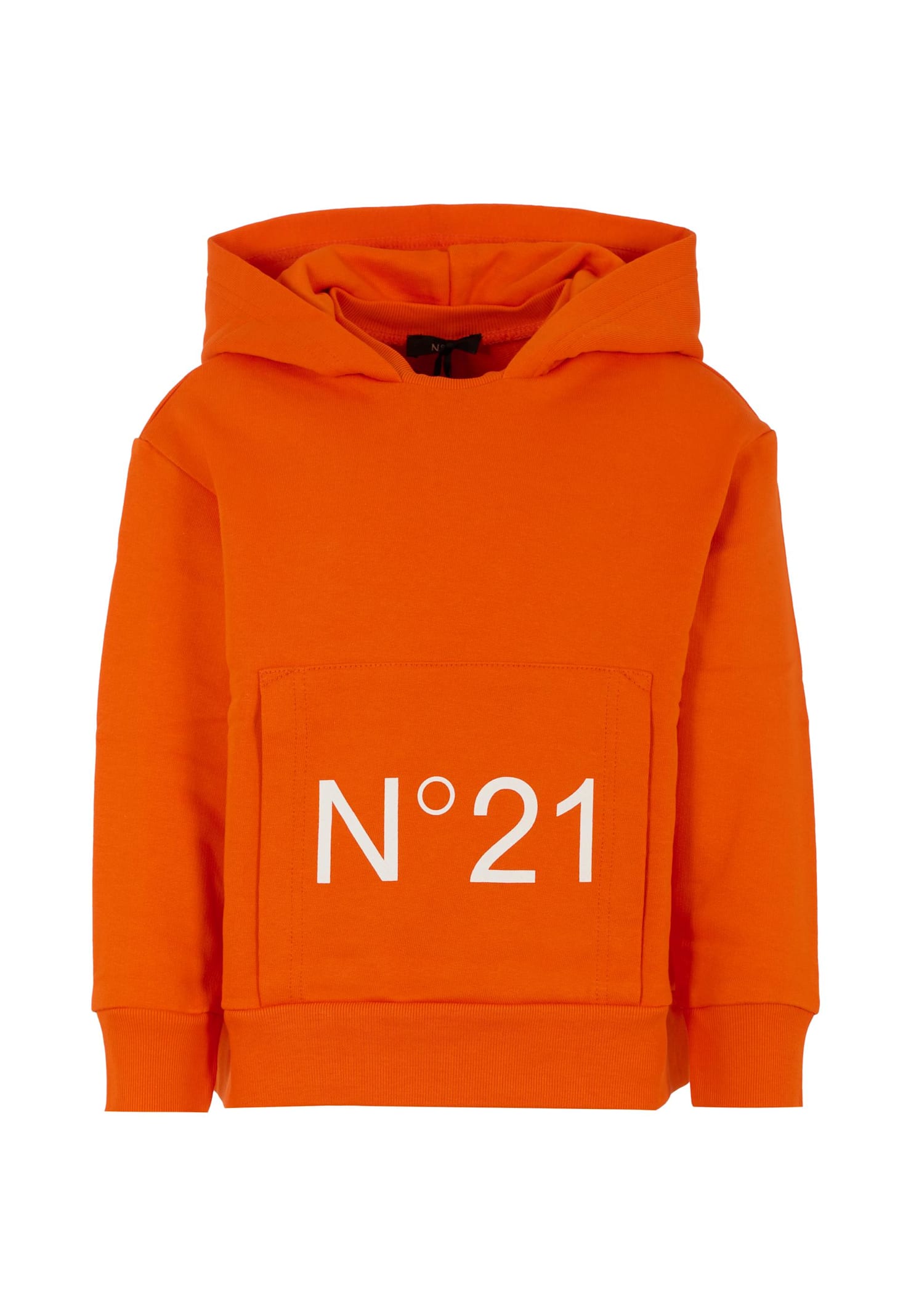 N°21 Orange Sweatshirt For Kids With Logo