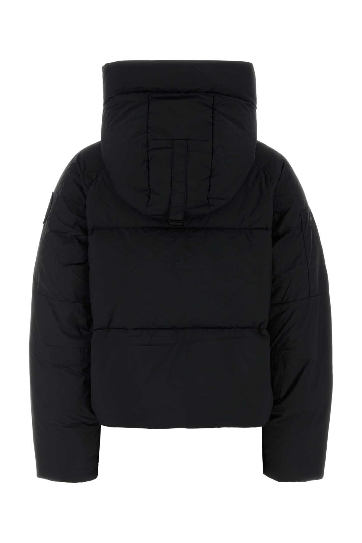 Canada Goose Hooded Long Sleeve Puffer Jacket In Black