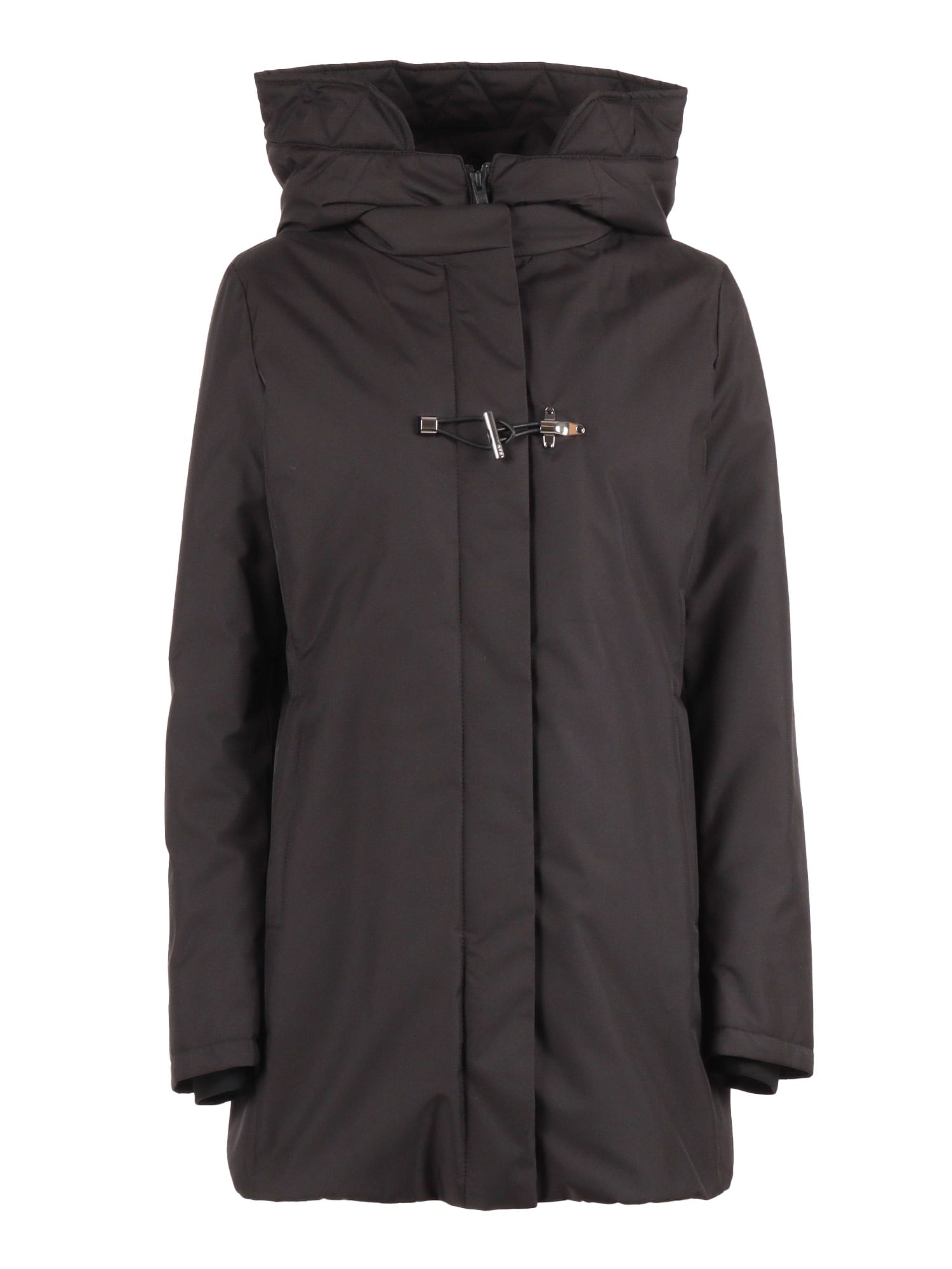 Fay Tecnico+db Front Toggle Coat In Black