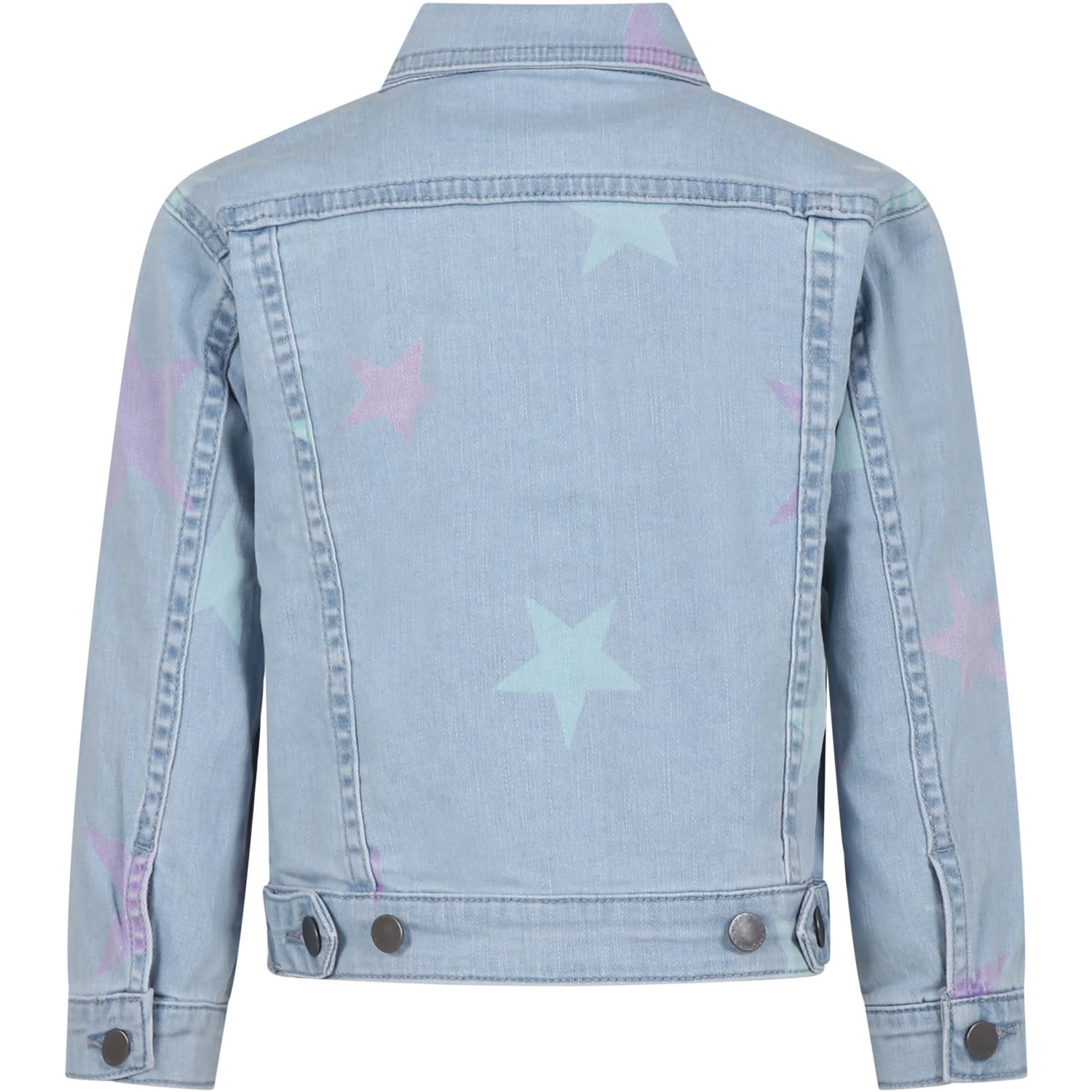 Shop Stella Mccartney Denim Jacket For Girl With All-over Stars